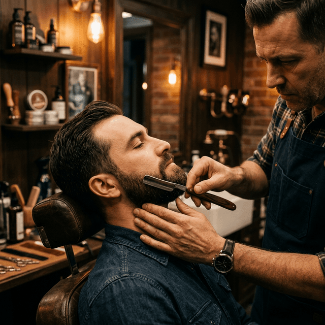 Afeitado con navaja